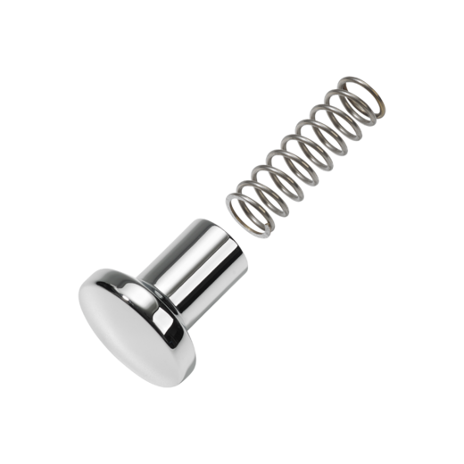 Pushbutton with spring