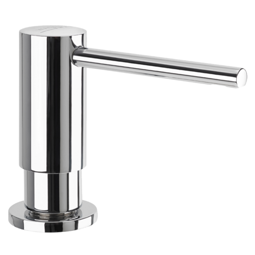 Distributore di sapone e di disinfettante da piano in ottone cromato