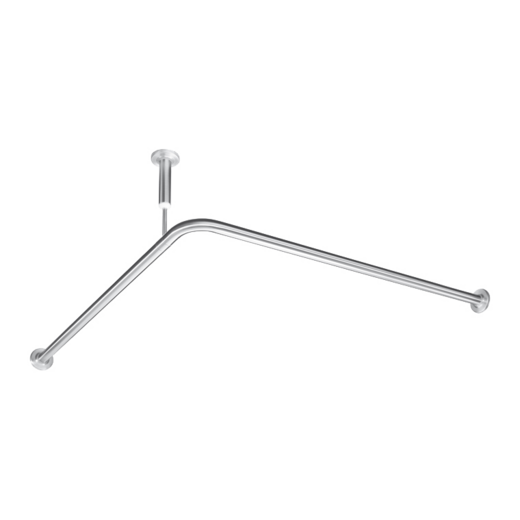 Tringle de rideau de douche à angle droit