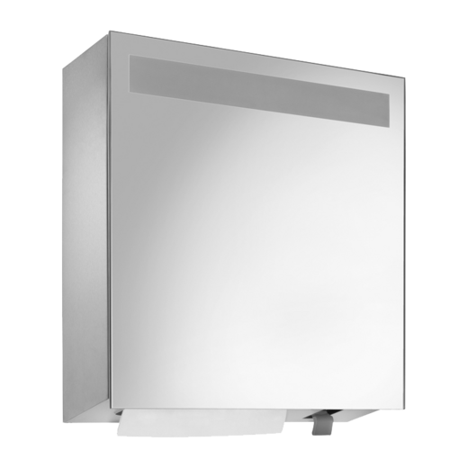 Mirror cupboard combination foam soap/paper